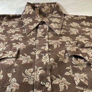 Vintage Men’s brown Western snap Shirt